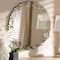 Baxton Studio Luiza Modern Silver Finished Round Petal Leaf Accent Wall Mirror 150-8876 - alternate 2